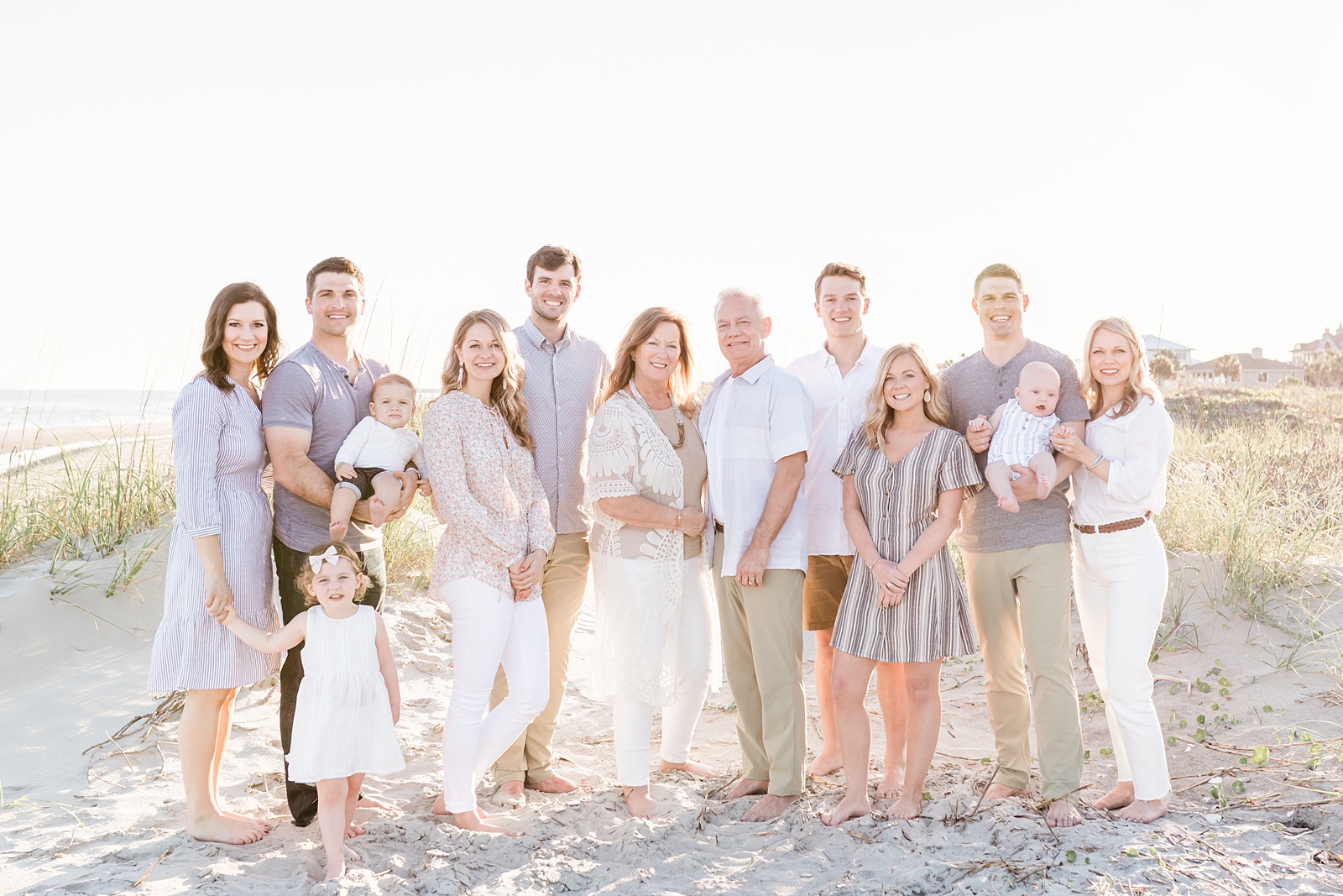 Extended family photo on Isle of Palms beach by Charleston Family Photographer, Caitlyn Motycka Photography