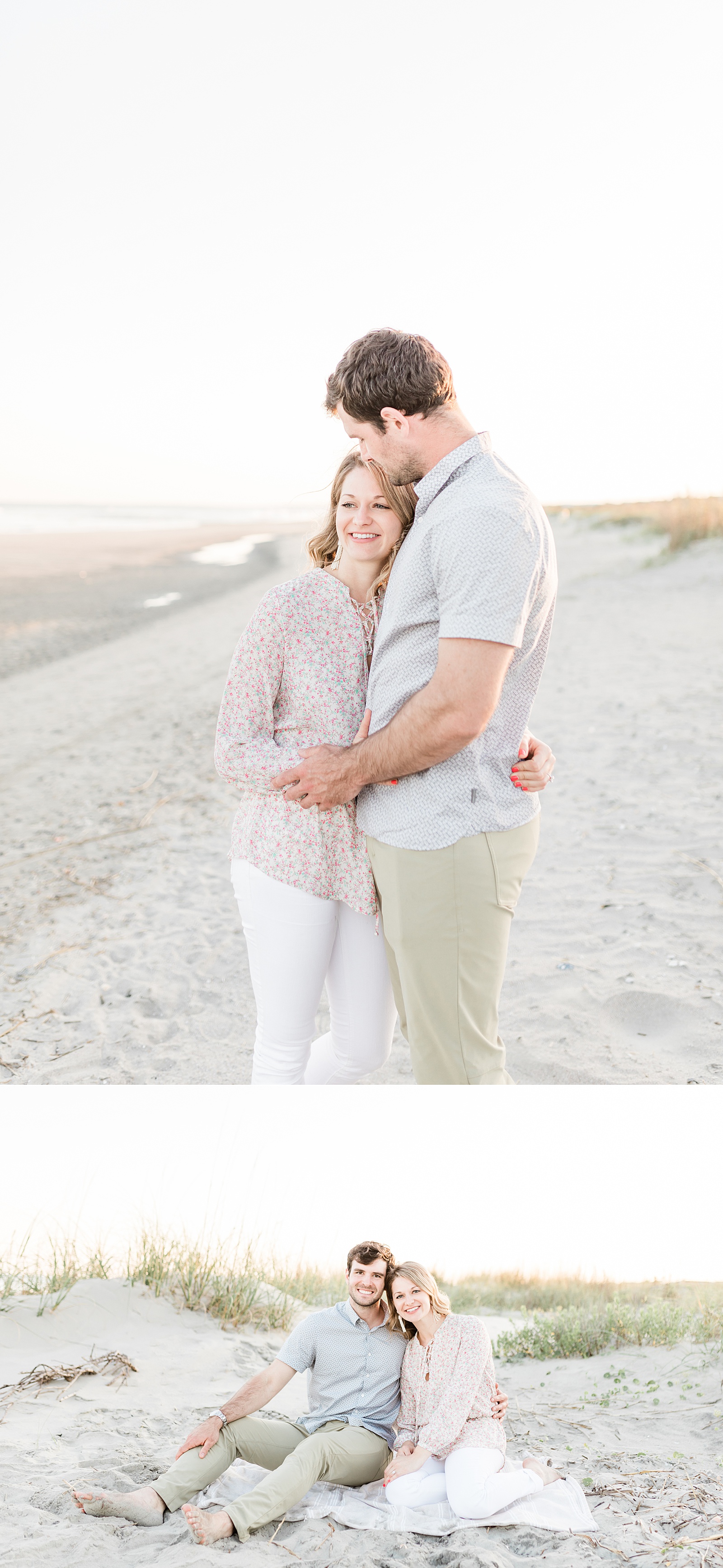 Beach session with couple on Isle of Palms by Charleston Family Photographer, Caitlyn Motycka Photography