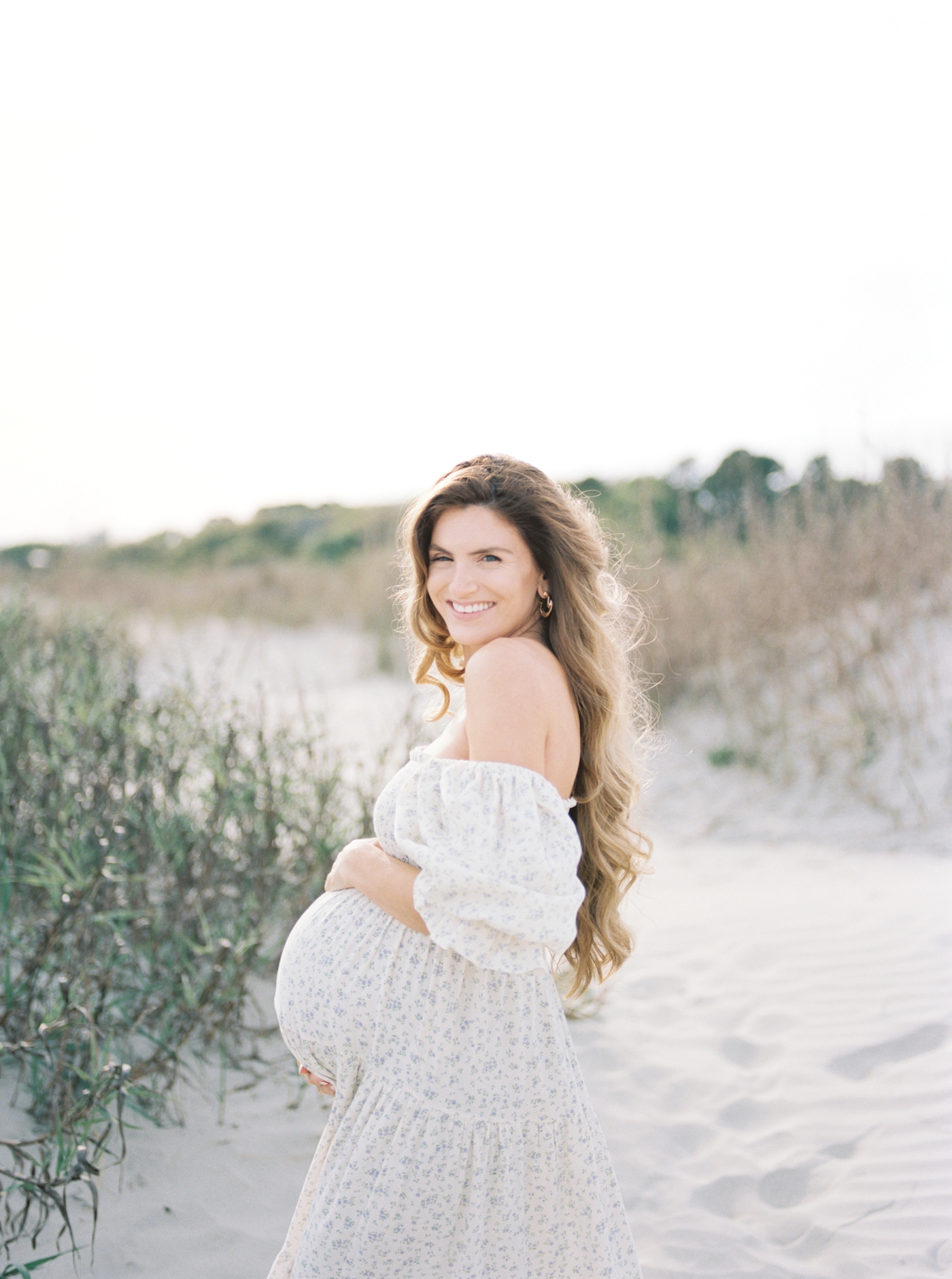 Dreamy Beach Maternity Session On Film Charleston Sc Photographer