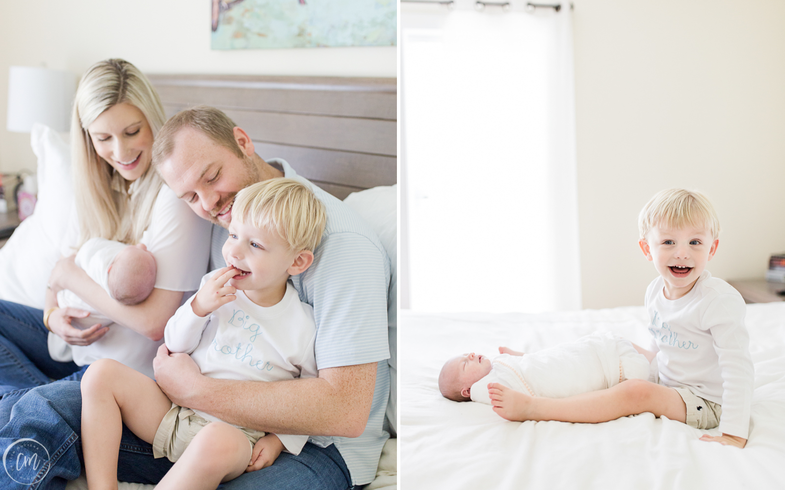 Siblings during lifestyle newborn session in Charleston, SC | Caitlyn Motycka Photography