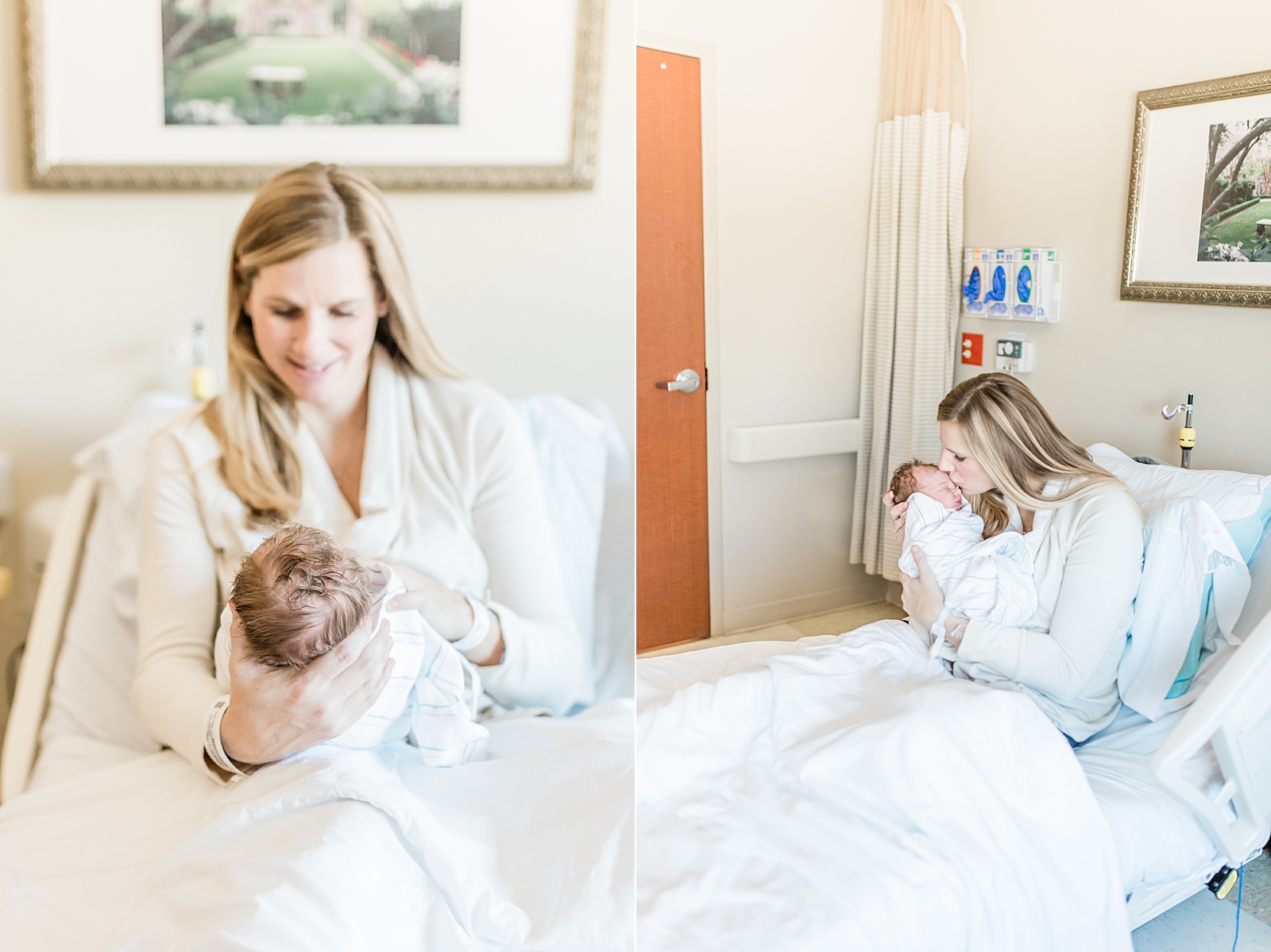 Mom and newborn during Fresh 48 hospital session in Mount Pleasant, SC by Caitlyn Motycka Photography