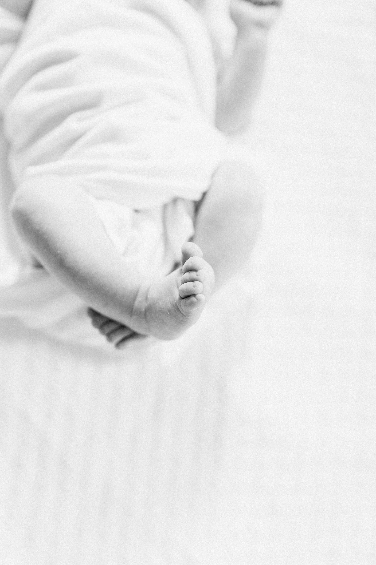 Newborn details in black and white by Charleston newborn photographer, Caitlyn Motycka Photography