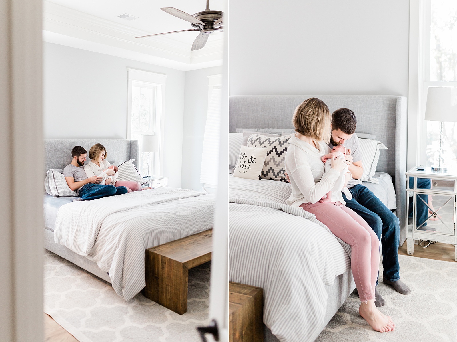 Lifestyle newborn session in Mount Pleasant home | Caitlyn Motycka Photography