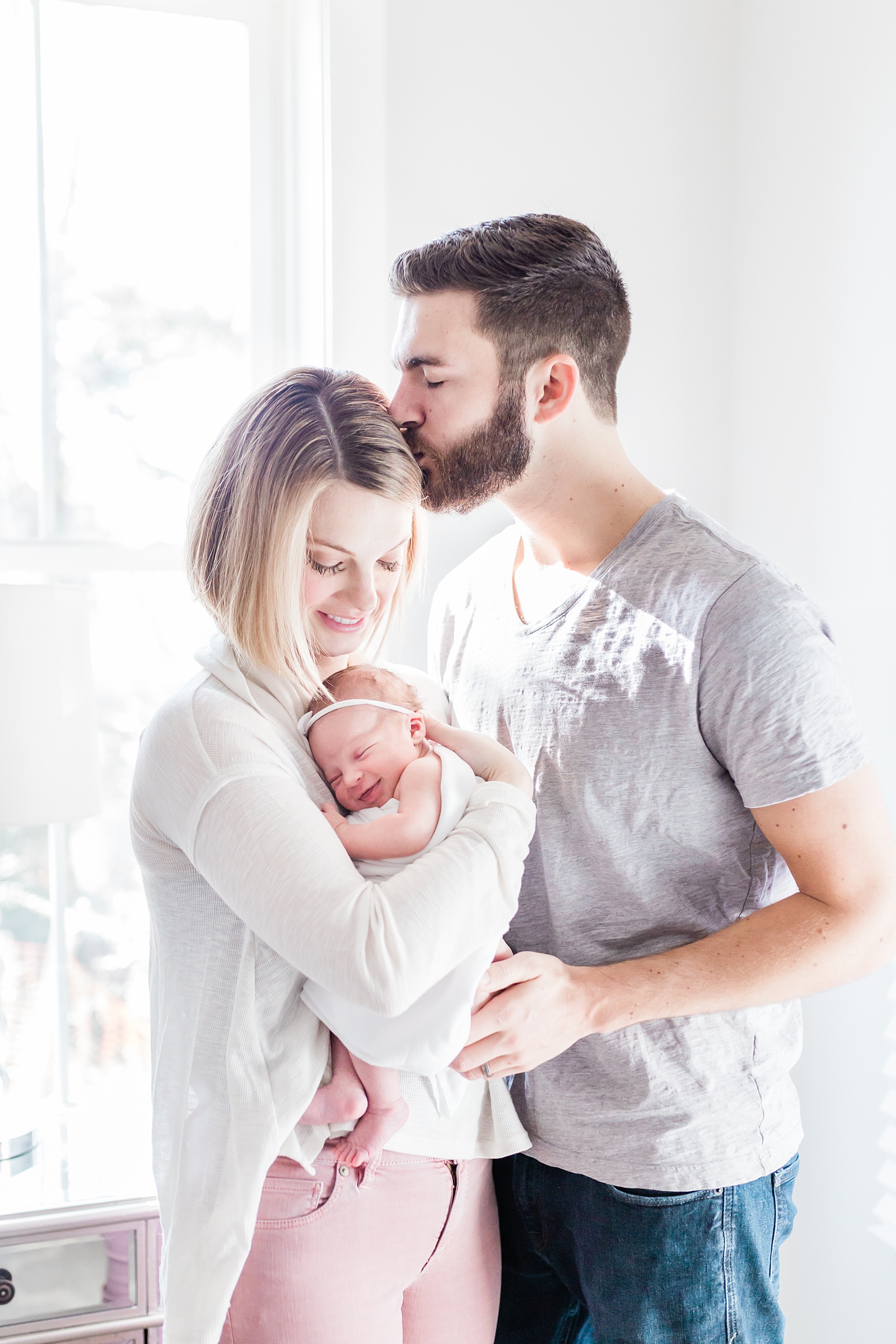 Family photo during lifestyle newborn session in Charleston, SC | Caitlyn Motycka Photography