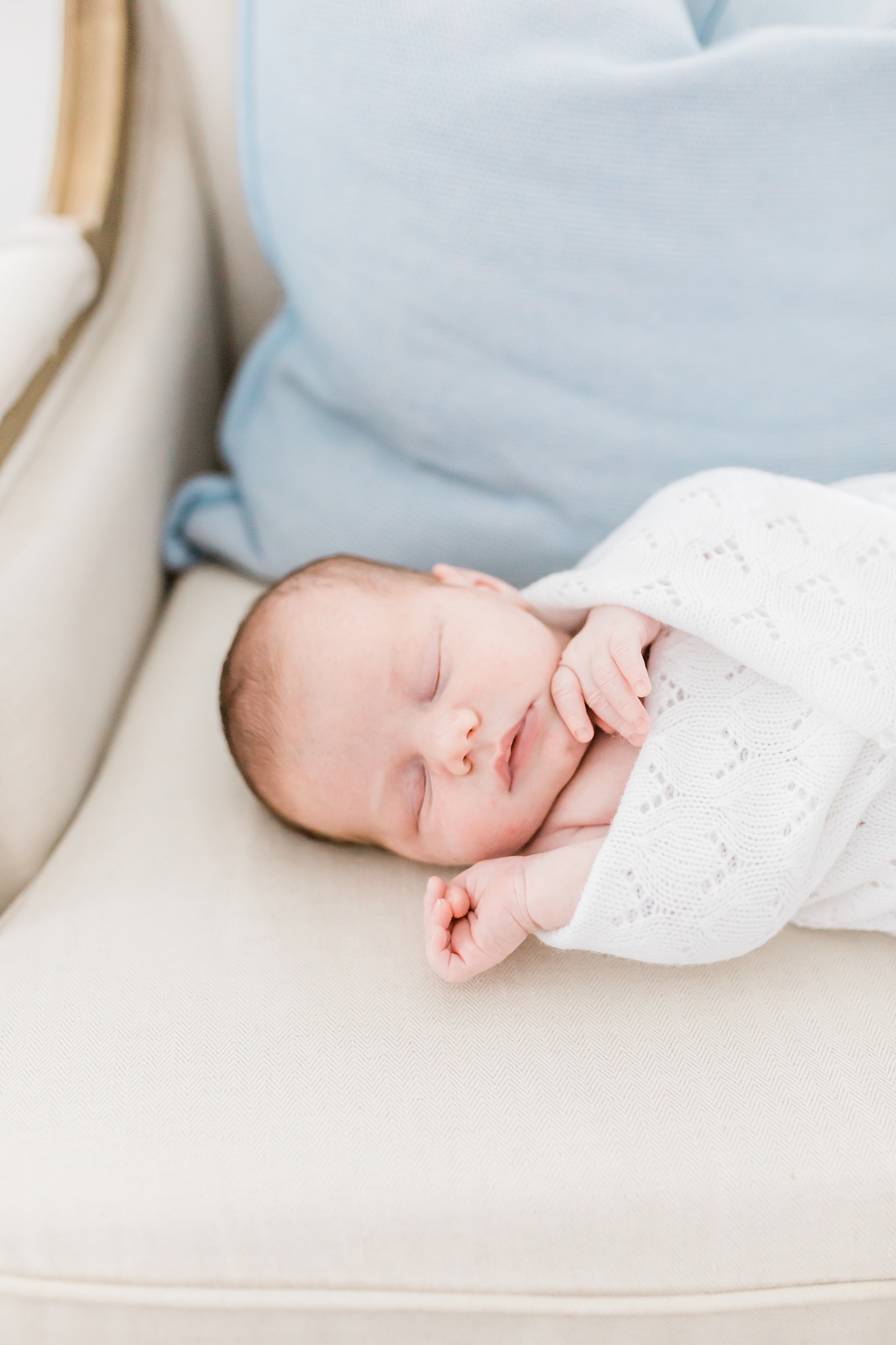 Baby boy in Feltman Brother's blanket by Charleston Newborn Photographer, Caitlyn Motycka Photography