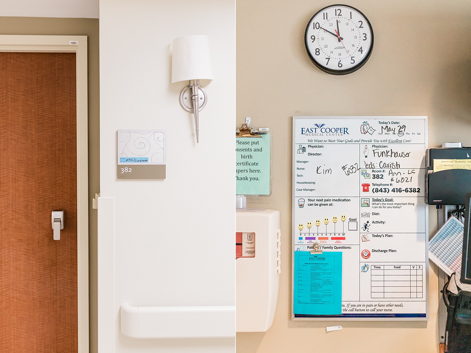 Hospital room details during Fresh 48 session by Caitlyn Motycka Photography