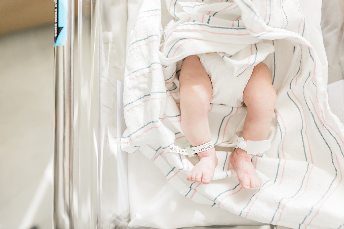 Baby details at fresh 48 hospital newborn session | Caitlyn Motycka Photography