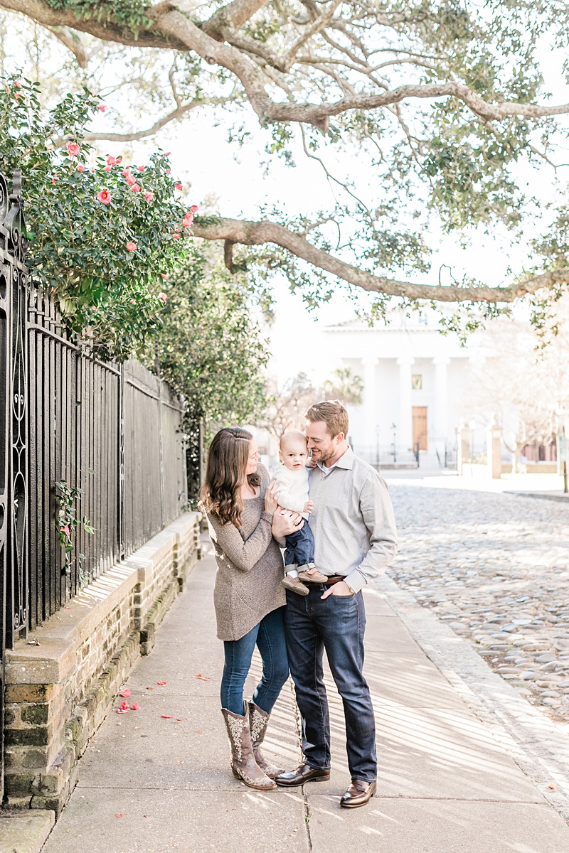 Downtown Charleston one year milestone session with Caitlyn Motycka Photography.
