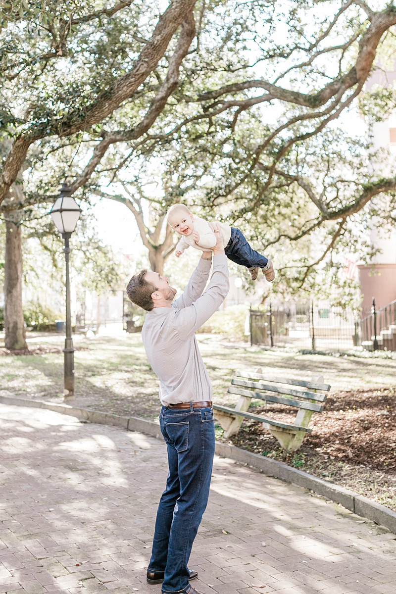 Father and son portrait for sons first birthday photoshoot. Photos by Charleston Family Photographer, Caitlyn Motycka Photography.
