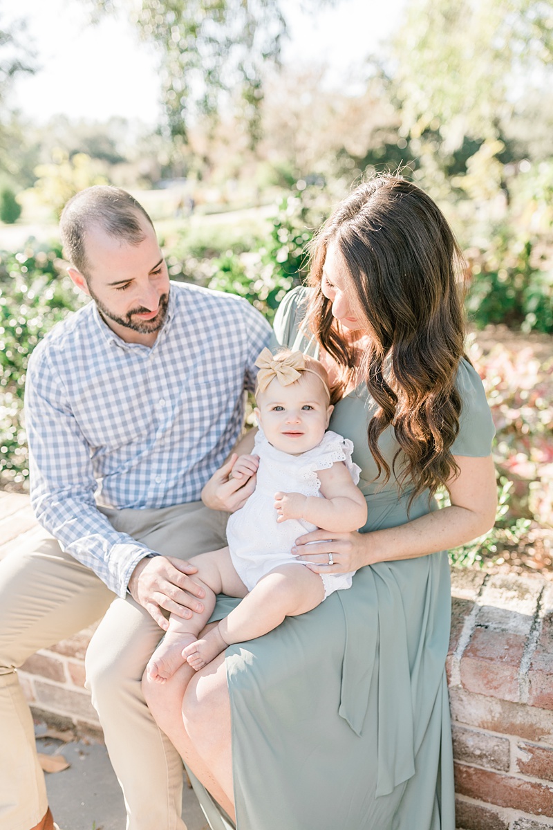 Hampton Park Family Session with 11 month old baby girl. Photos by Caitlyn Motycka Photography.