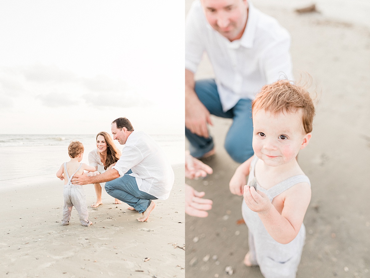 Family with toddler on Isle of Palms beach by Caitlyn Motycka Photography