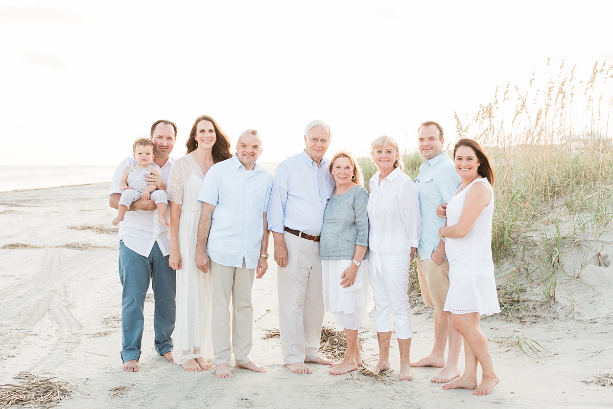 Extended family session at beach by Isle of Palms Family Photographer Caitlyn Motycka Photography
