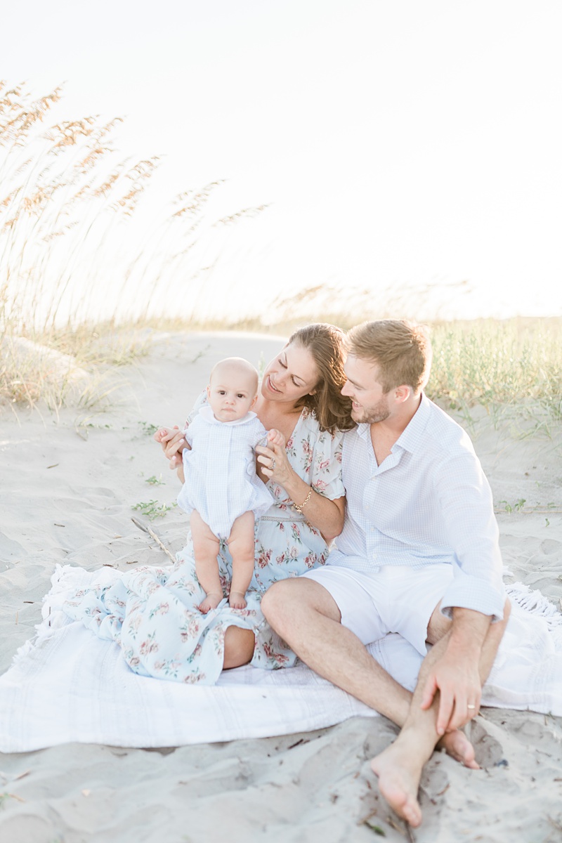6 month milestone session on the beach | Caitlyn Motycka Photography