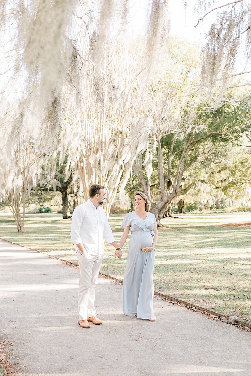 Hampton Park maternity session on film. Photographed by Charleston Maternity and Newborn Photographer, Caitlyn Motycka Photography. 