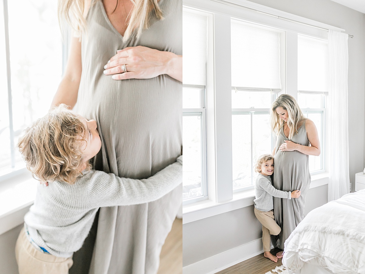 Light and airy in-home lifestyle maternity session by Caitlyn Motycka Photography