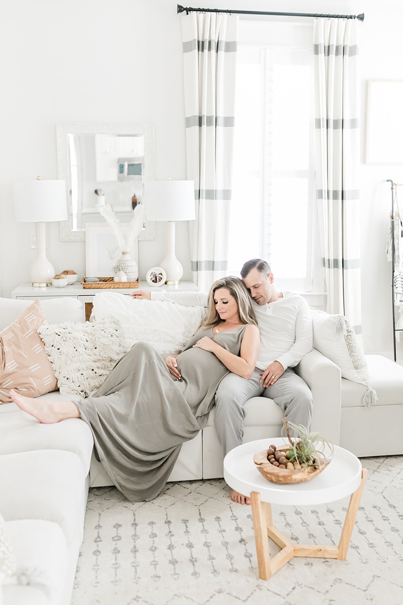 In-home maternity session in coastal Charleston home by Caitlyn Motycka Photography