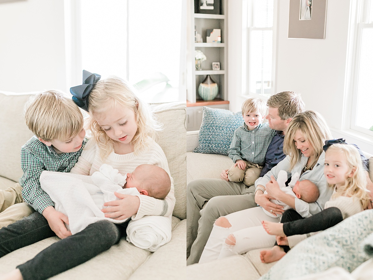 In-home lifestyle newborn session on Daniel Island. Photos by Daniel Island Newborn Photographer, Caitlyn Motycka Photography.