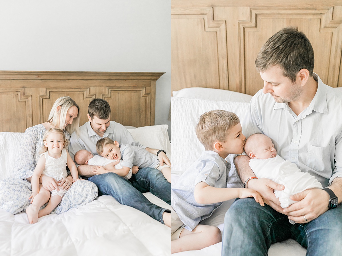 Lifestyle newborn session in beautiful Mount Pleasant home. Photos by Newborn Photographer, Caitlyn Motycka Photography. 