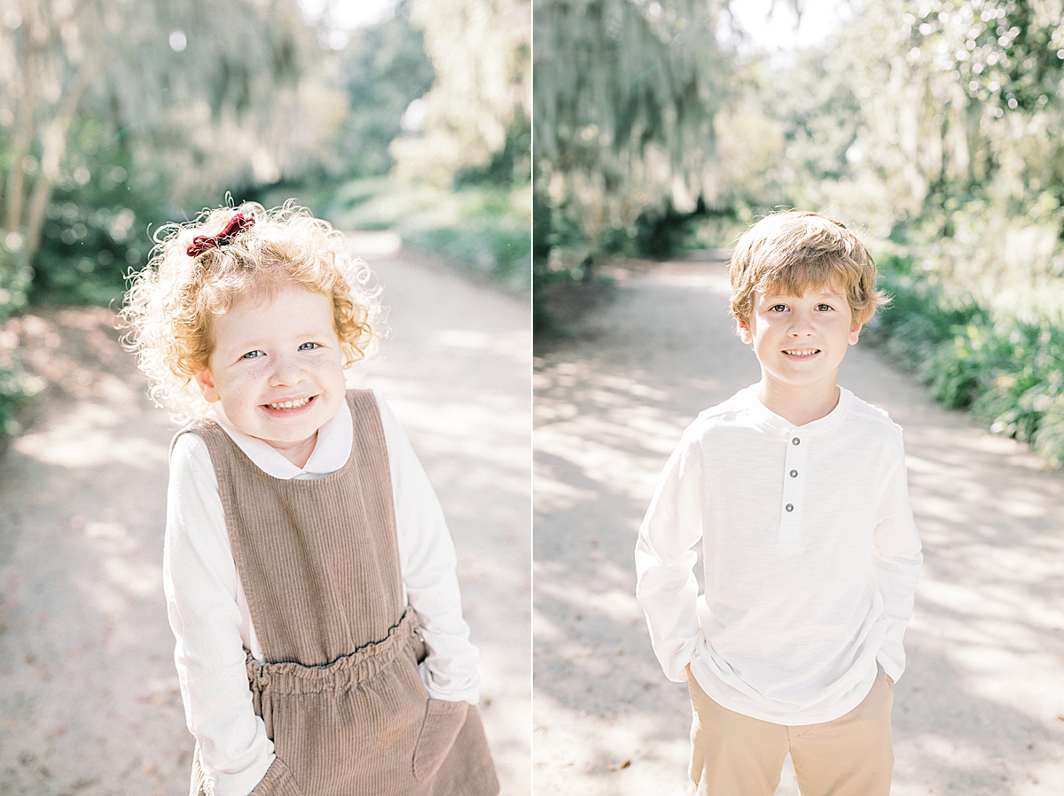 Children's portraits at a park in Charleston, SC. Photos by Caitlyn Motycka Photography.