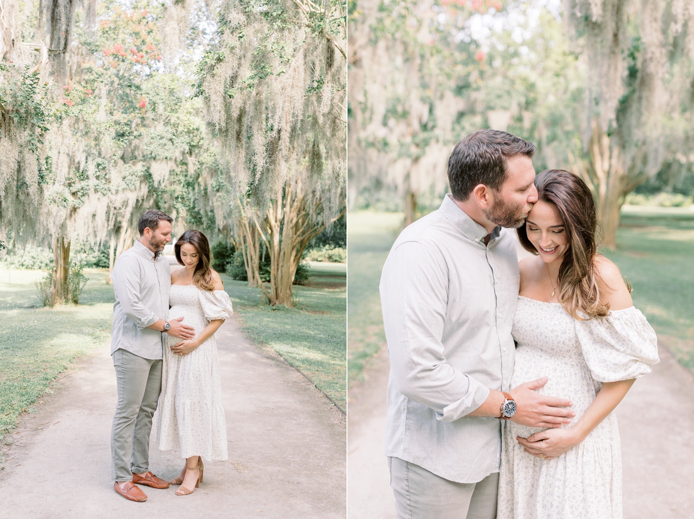 Dad to be cradling moms belly | Photo by Caitlyn Motycka Photography.