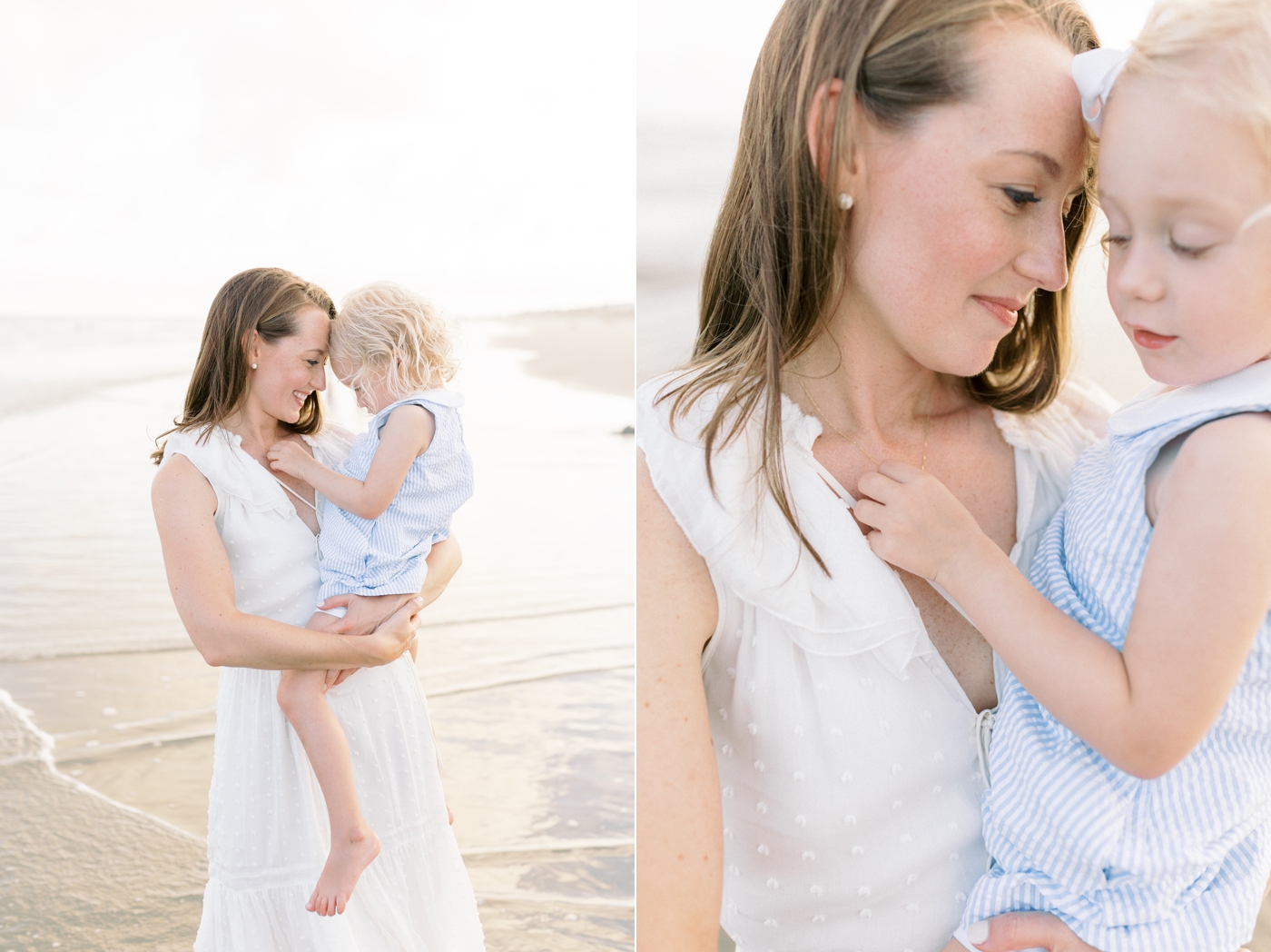 Mom holding her daughter on the beach | Photo by Caitlyn Motycka Photography.